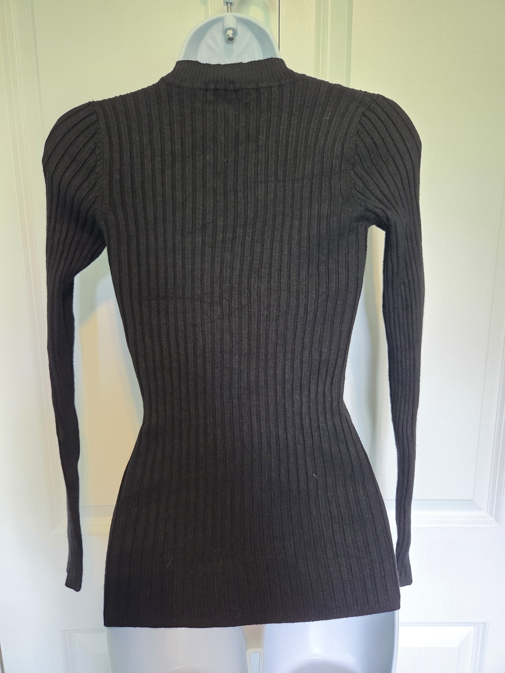George Black Ribbed V-Neck Sweater - Picture 4 of 4